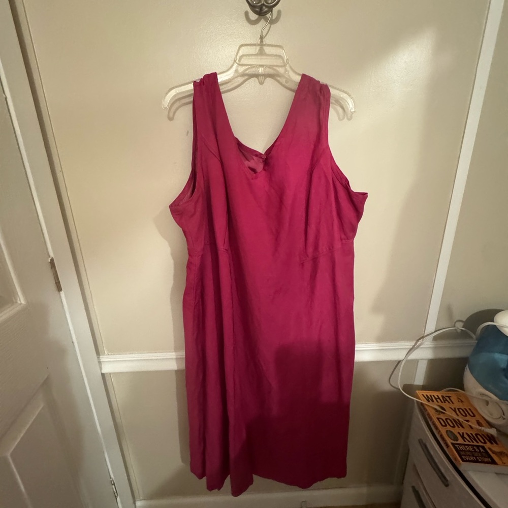 Jessica London Fuchsia Sleeveless Midi Dress